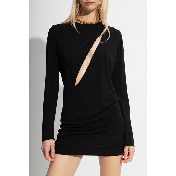 NWT Versace Runway 2023 Cut Out Black Mini Dress IT 44 US 8 $2,575 - Picture 5 of 15